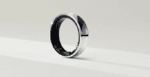 Representative image. Sleek, silver ring on display.