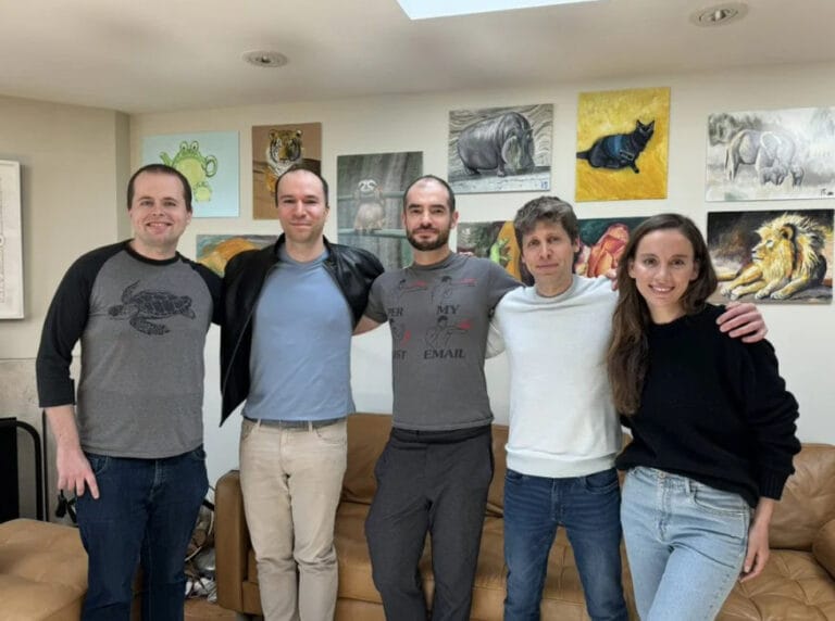 Open AI's Ilya Sutskever (Middle) With Sam Altman And Other Firm Leaders. (Photo Source : X/@Ilyasut)