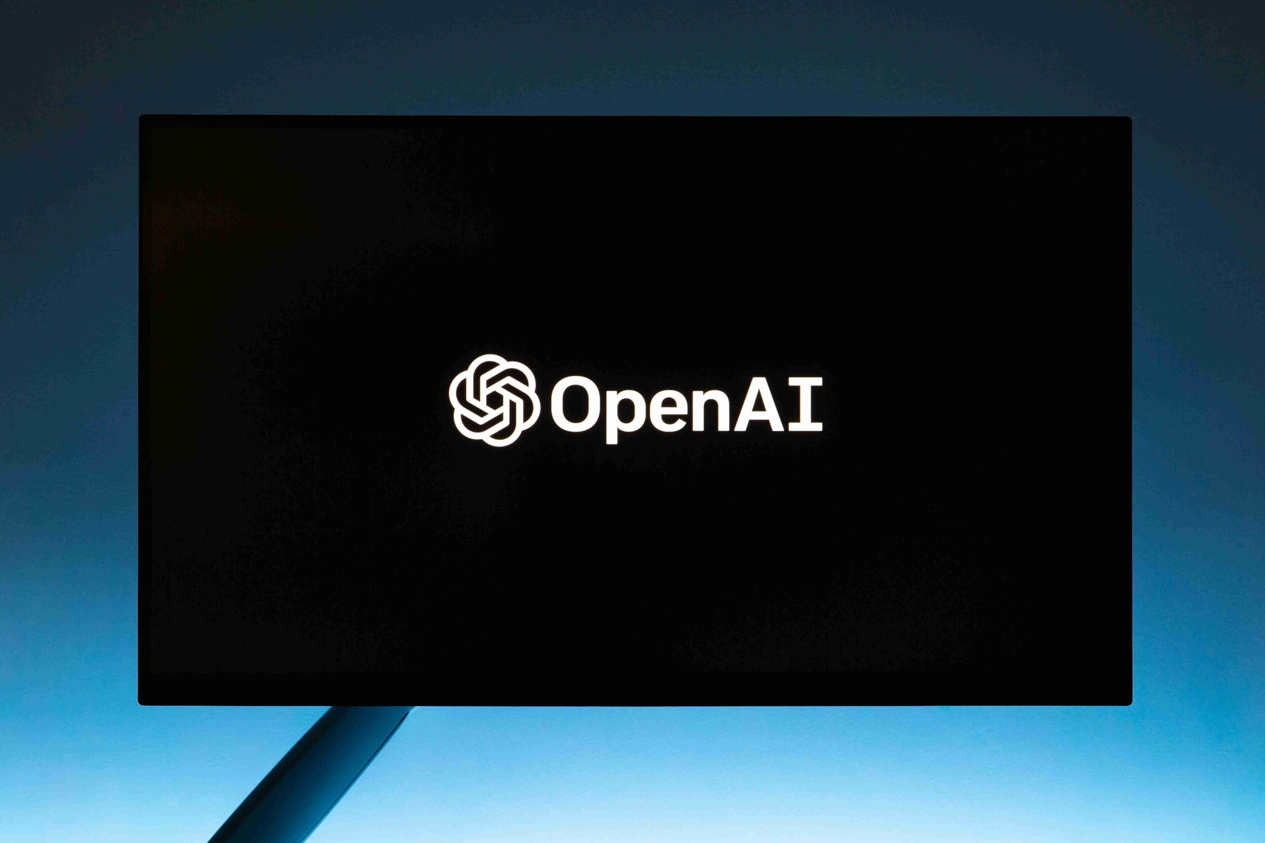 Representative Image. Open AI Text on TV Screen. Photo Source: Andrew Neel (Pexels)