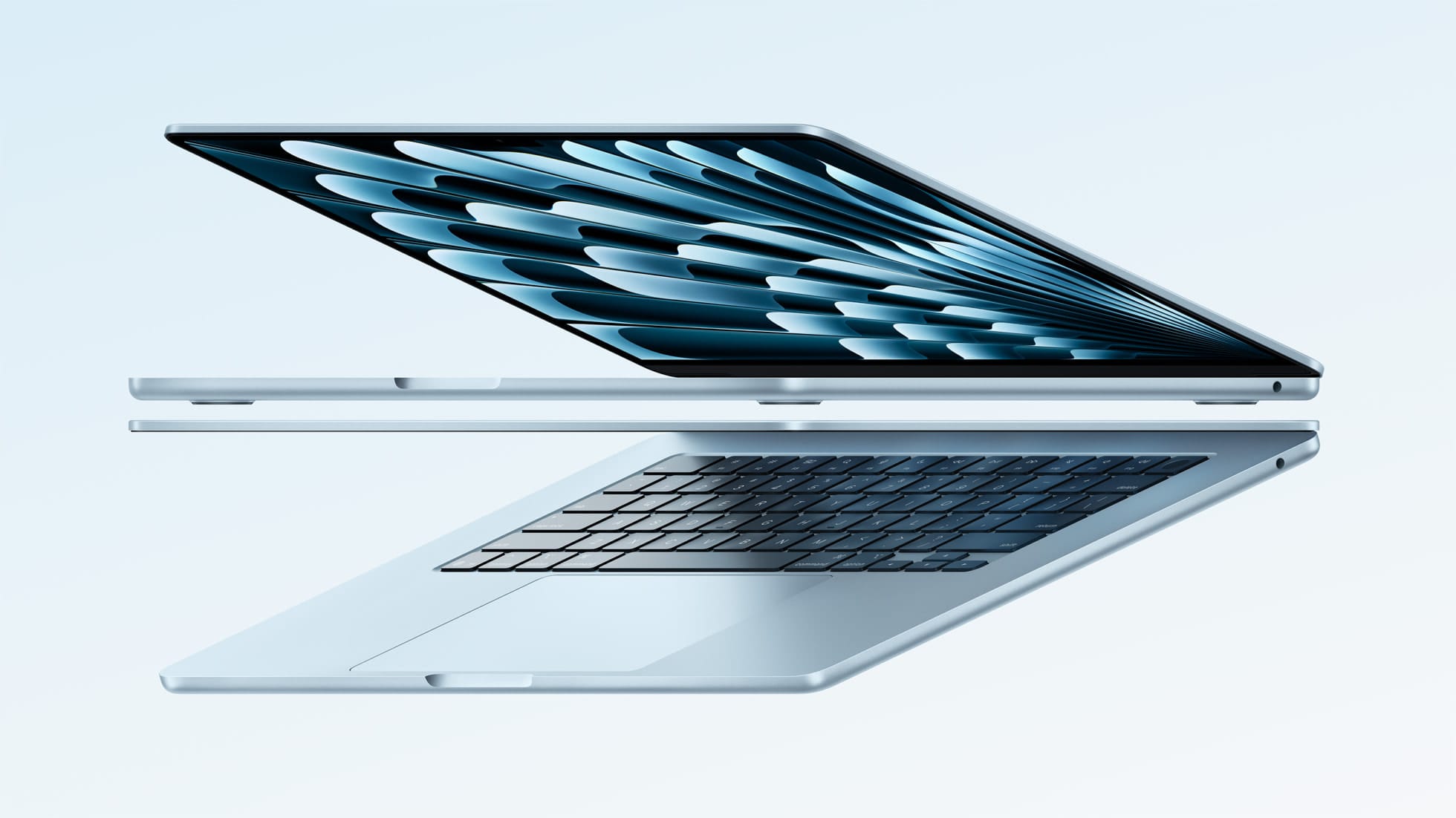 Two angles of a sleek, modern laptop, Photo Source - Apple