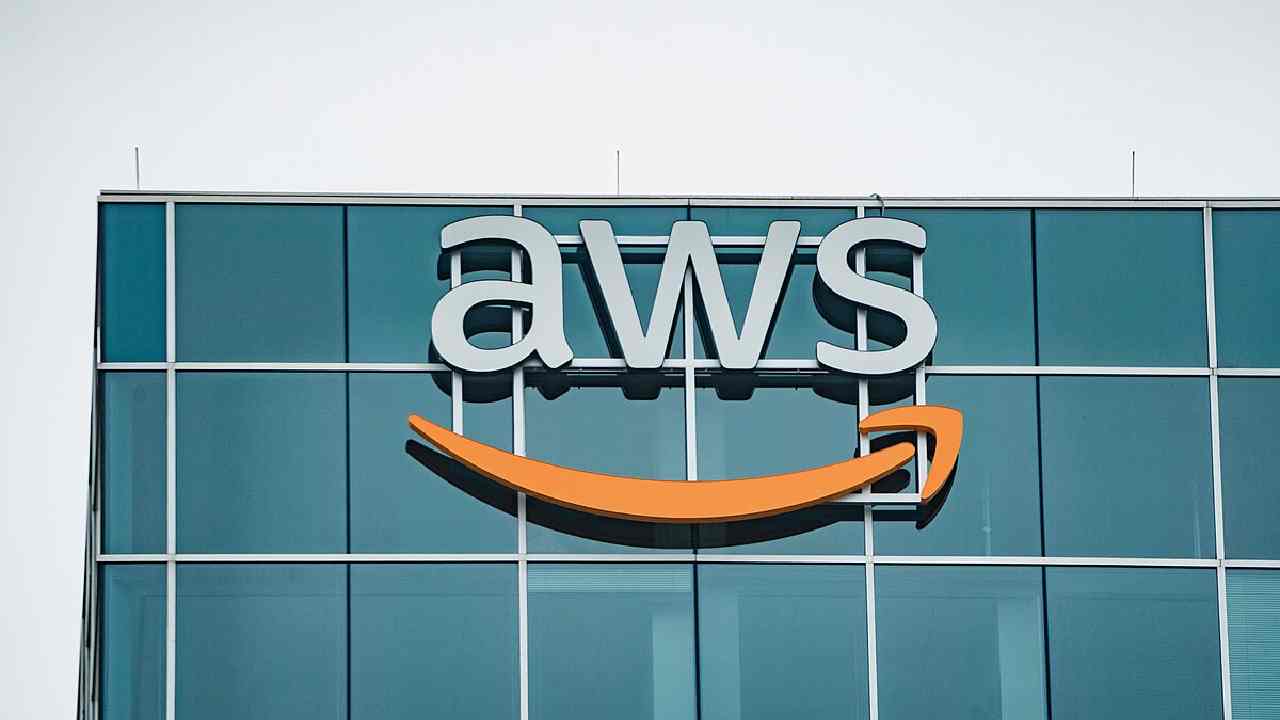 AWS office signage at CityCentre Five, Houston, Texas
