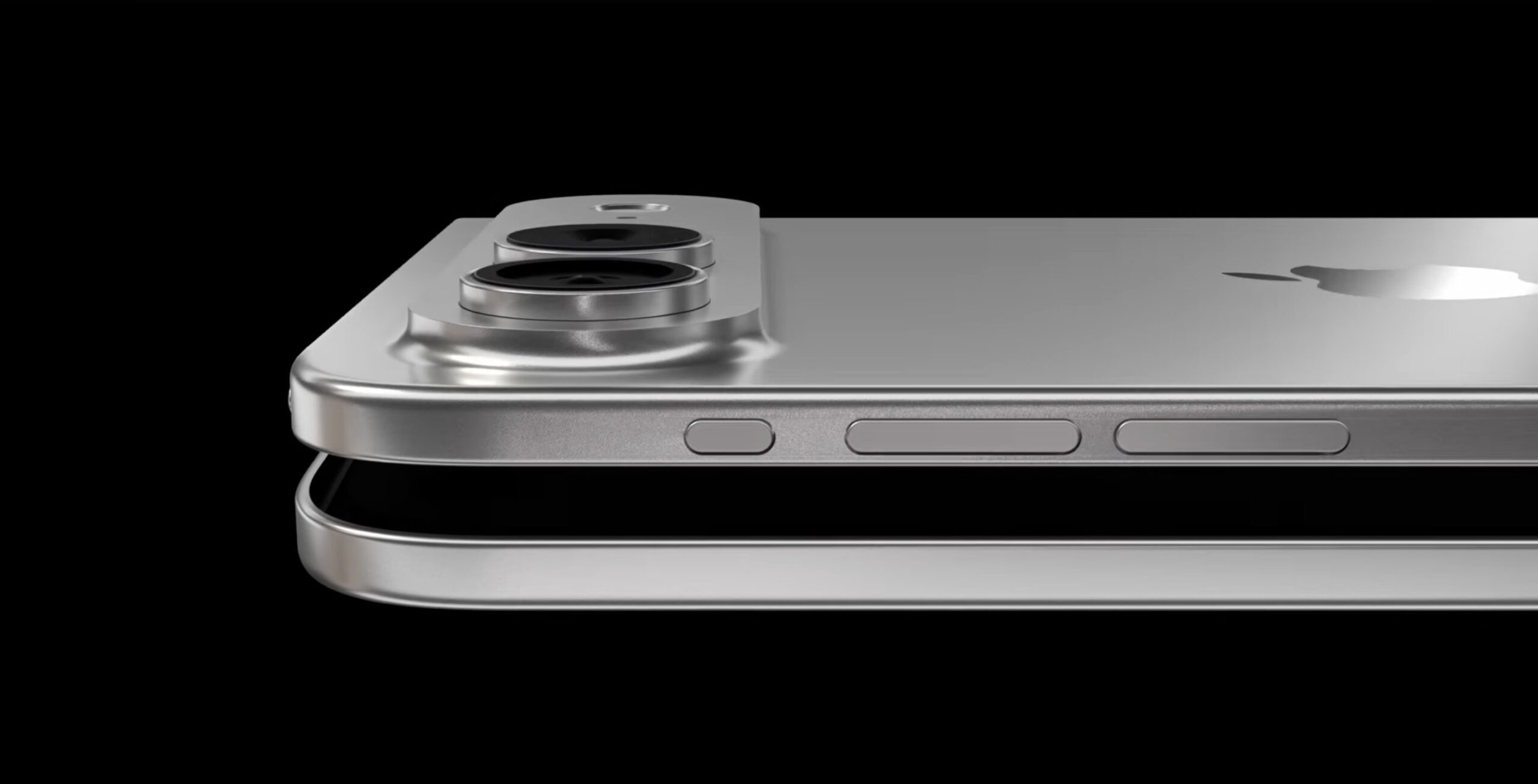 iPhone Fold leaked CAD render showing book-style foldable design with dual rear cameras, outer display with punch-hole camera, and thin profile when unfolded, displaying Apple's first foldable smartphone concept