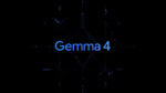 Google Gemma 4 open AI model family dark branded graphic showing the Gemma 4 logo on a dark background released April 2026
