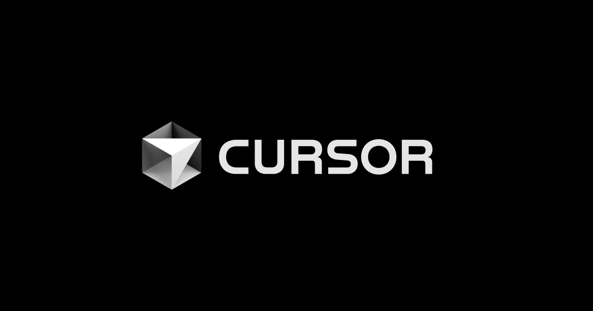 Cursor AI coding tool official brand image showing the Cursor logo and product interface on a dark background