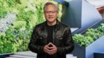 Jensen Huang, CEO and founder of Nvidia, delivering a keynote address at ITF World 2023 on accelerated computing and artificial intelligence