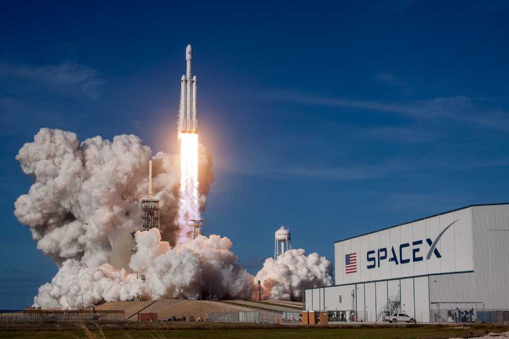 SpaceX Kennedy Space Center Launch Complex 39A facility aerial view in Florida