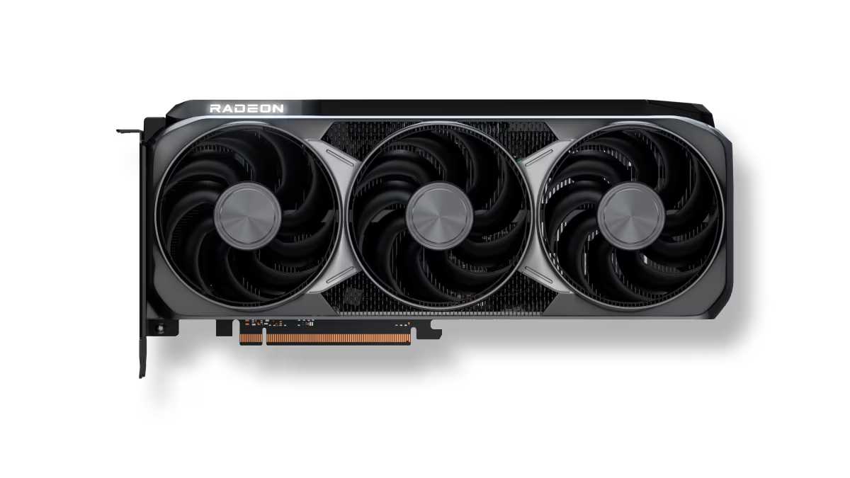 AMD Radeon RX 9070 XT graphics card with triple fan design, the flagship RDNA 4 GPU that initially introduced FSR 4.1 exclusive support