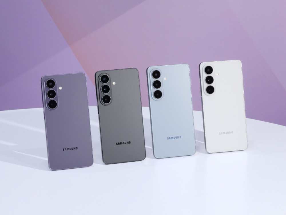 Samsung Galaxy S26 Ultra, Galaxy S26 Plus, and Galaxy S26 displayed together at Galaxy Unpacked 2026 in San Francisco, February 25, 2026