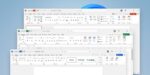 Microsoft Office visual refresh interface showing updated Fluent Design with rounded corners and neutral color palette.