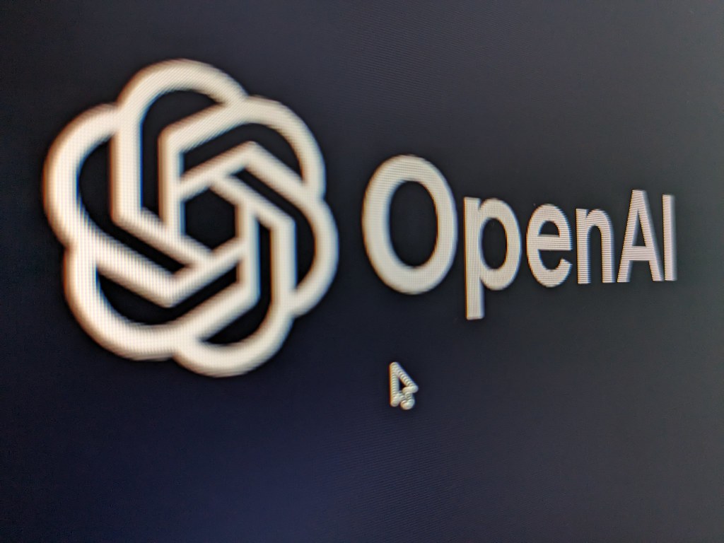 OpenAI logo displayed on a computer screen