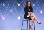 Fidji Simo speaking at Facebook F8 Developer's Conference in 2017.