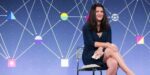 Fidji Simo speaking at Facebook F8 Developer's Conference in 2017.