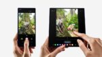 Samsung Galaxy Z Fold 7 unfolded displaying its inner screen, shown at Galaxy Unpacked July 2025 in Brooklyn